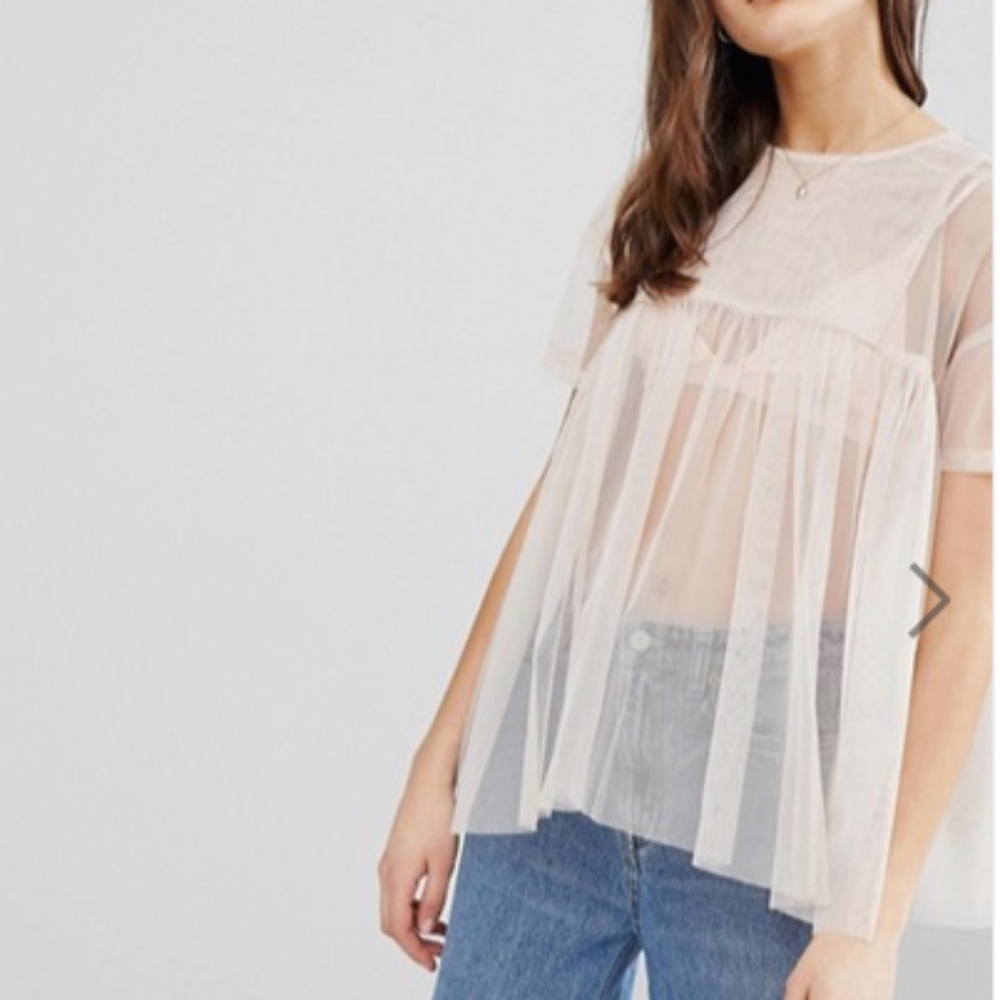 Sheer Blush Ballerina Top_WORN ONCE